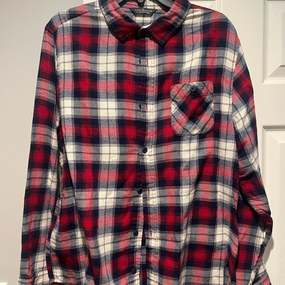 Alpine Design Red and Blue Plaid Shirt